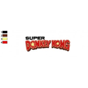Mario Logo 02 Embroidery Design